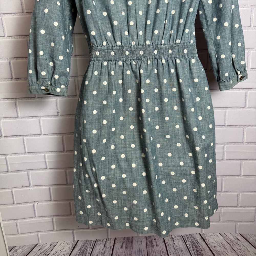 Brooks Brothers Polka Dot Chambray Shirt Dress Size 2
Blue Cotton Casual - Picture 12 of 16